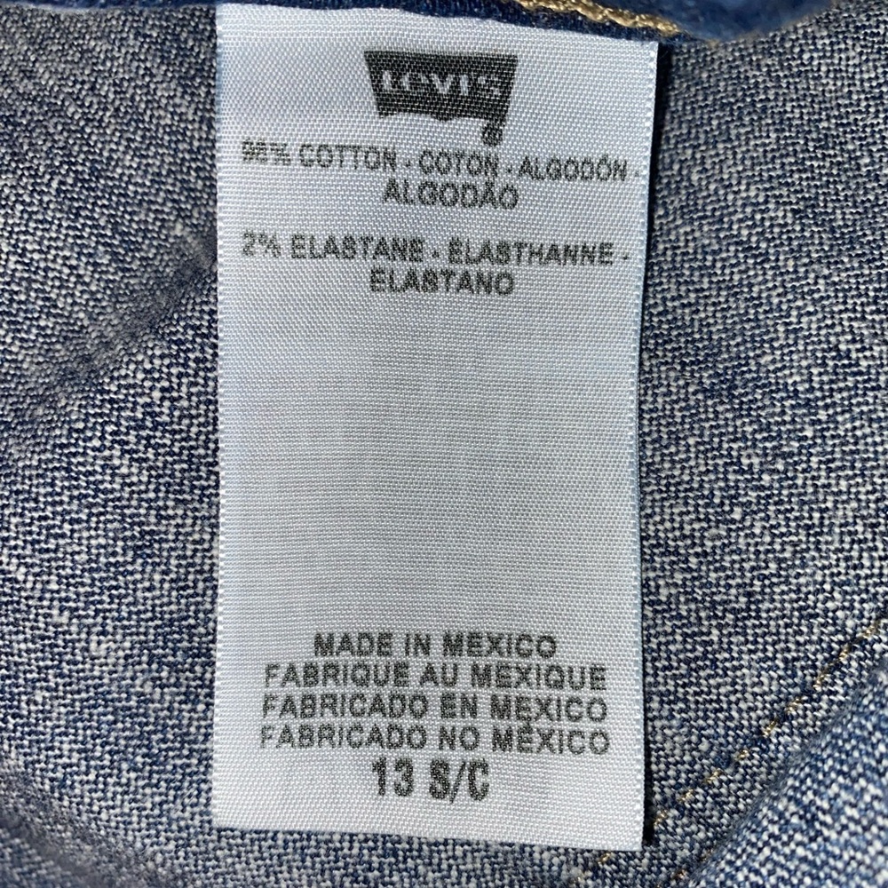 LEVIS “Too Superlow” 524 Bootcut Denim Jeans Dark Blue Low Rise Jeans Size 13 Jr - Picture 6 of 6